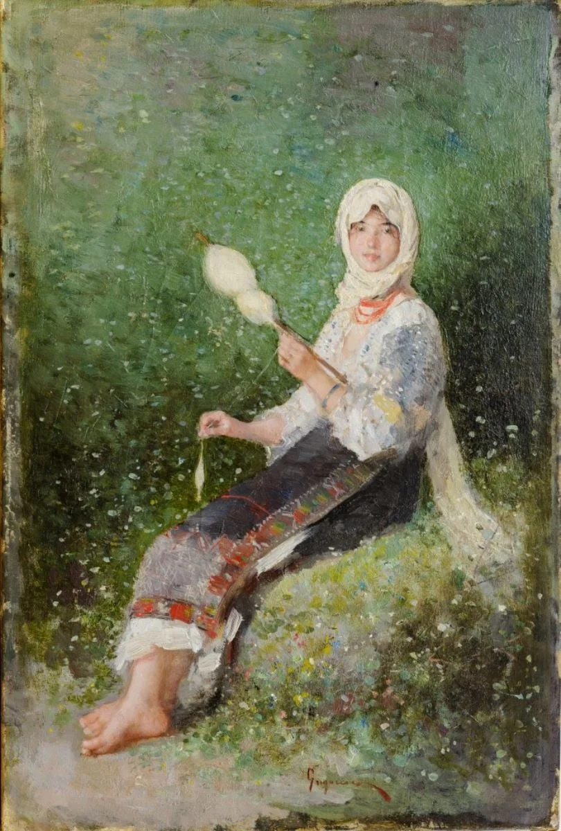 Țărancă torcând