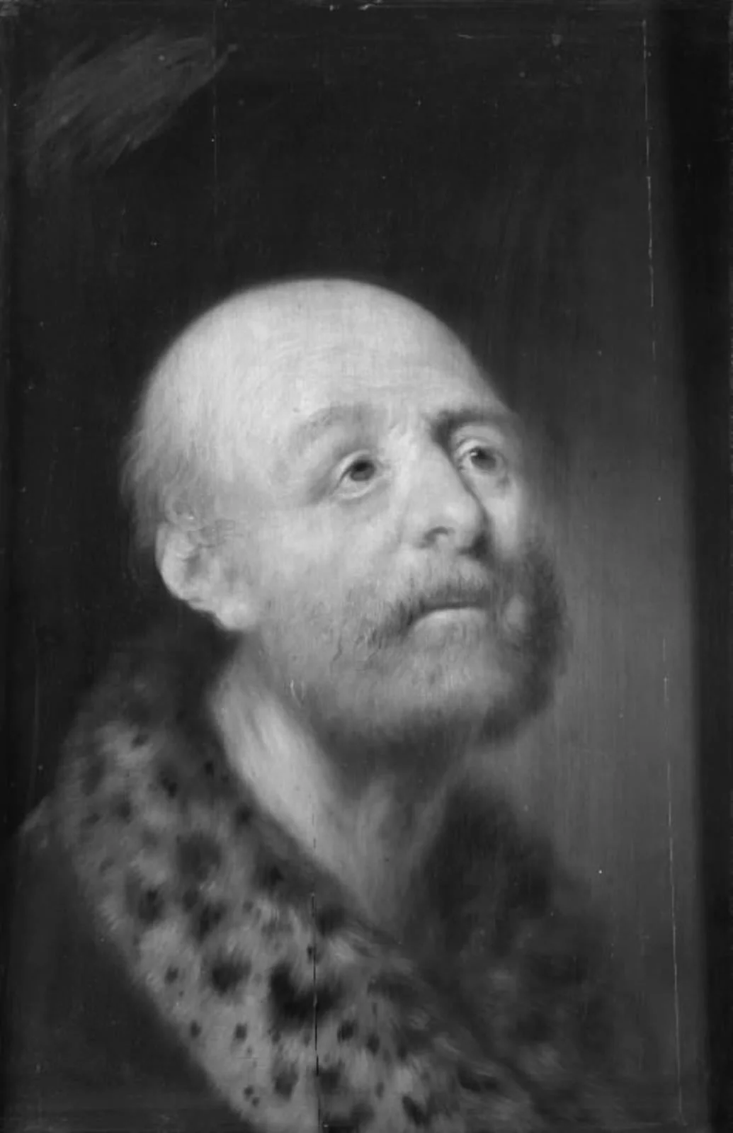 Portræt af skaldet mand, by Unknown, 1750