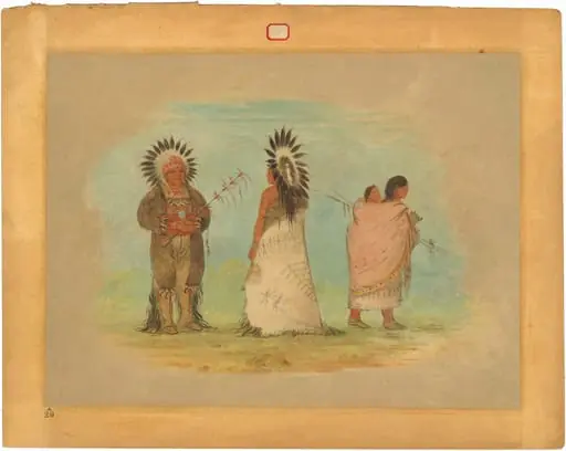 Two Ottoe Chiefs and a Woman