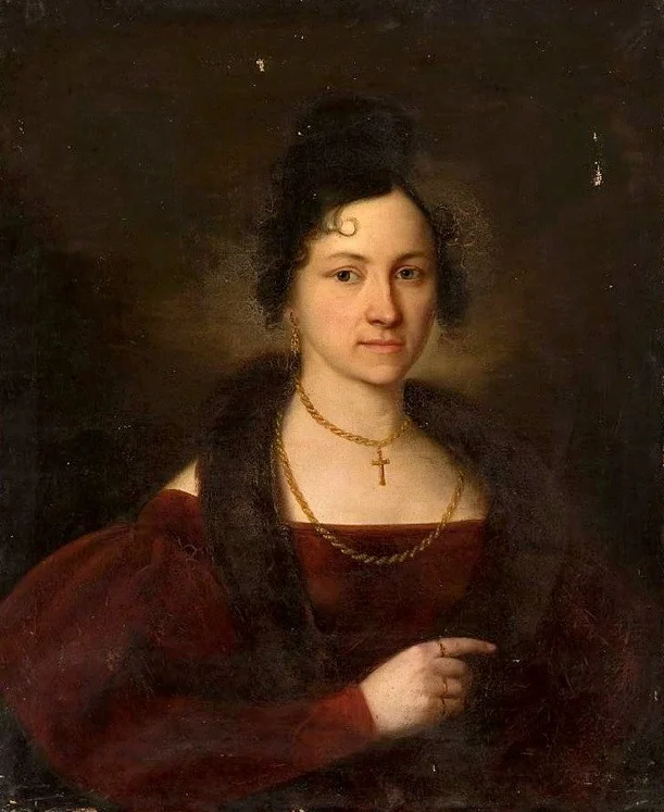 Portrait of Konstancja Narbutt, by Unknown, oil, 1850