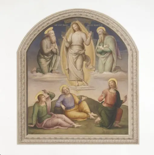 Copy after the painting The Transfiguration by  Perugino in the Collegio del Cambio, Perugia.