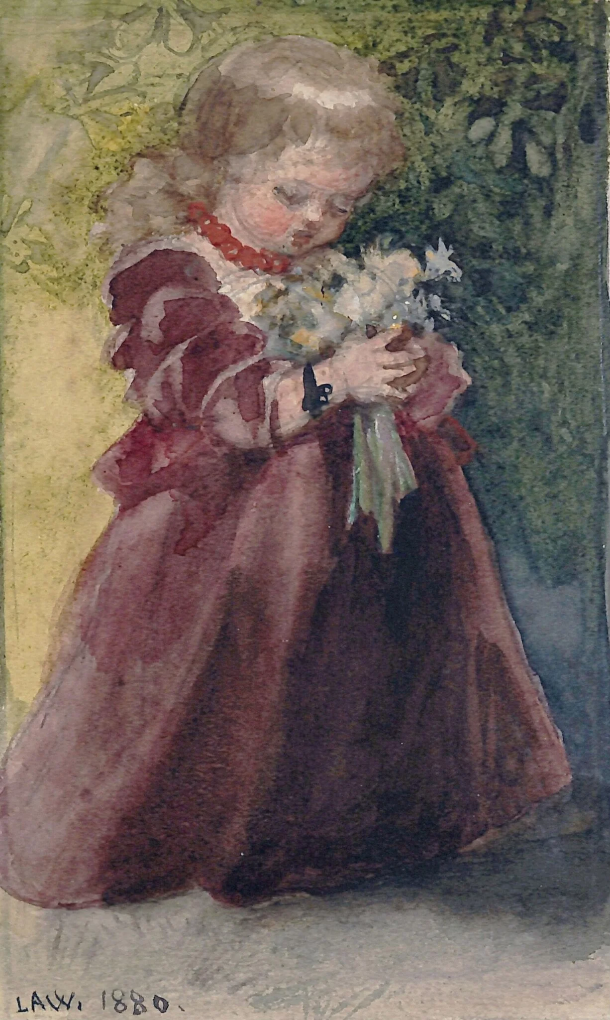 Child with Yellow Daisies