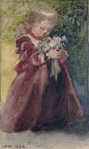 Child with Yellow Daisies
