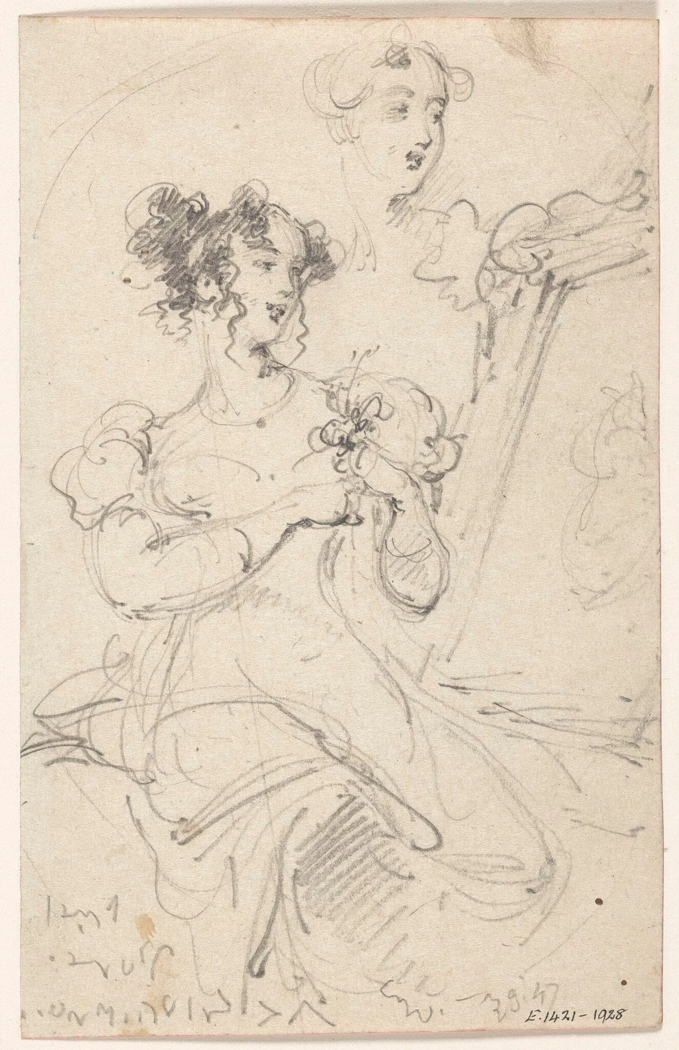A Western woman seated by a mirror, by George Chinnery, 10