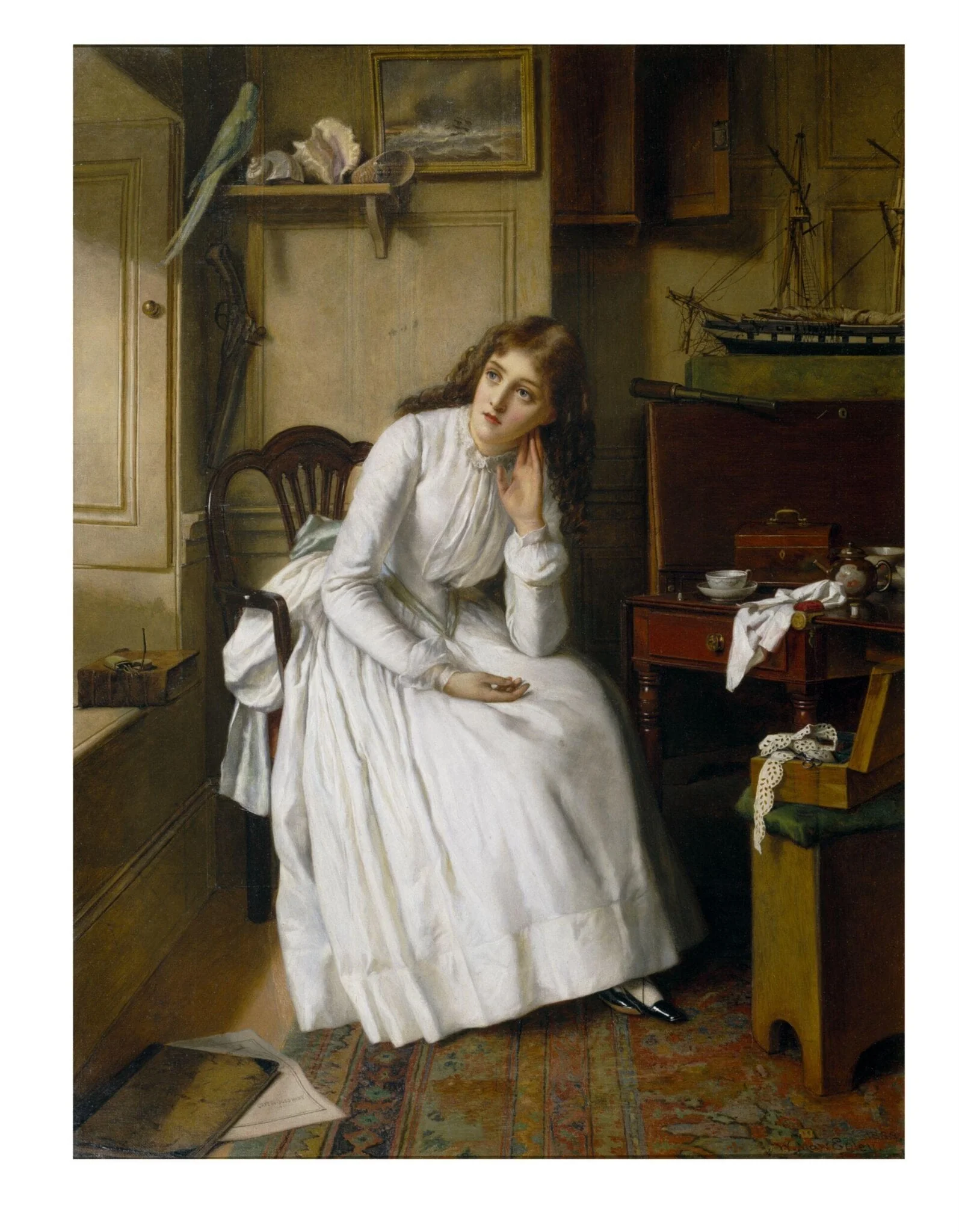 Florence Dombey in Captain Cuttle's Parlour