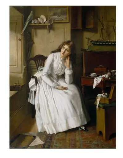 Florence Dombey in Captain Cuttle's Parlour