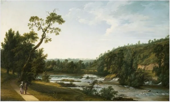 The River Liffey in Lucan House Demesne, by Thomas Roberts, oil, 1774