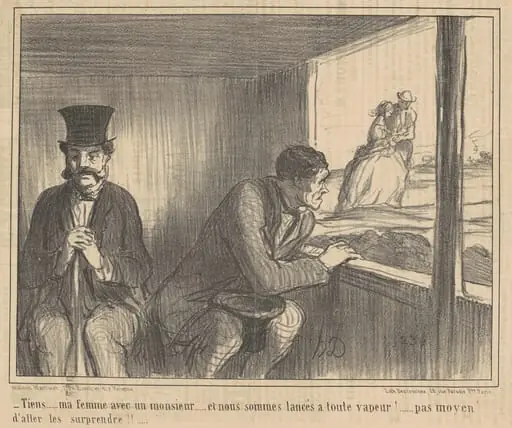 Tiens ... ma femme avec un monsieur ...
