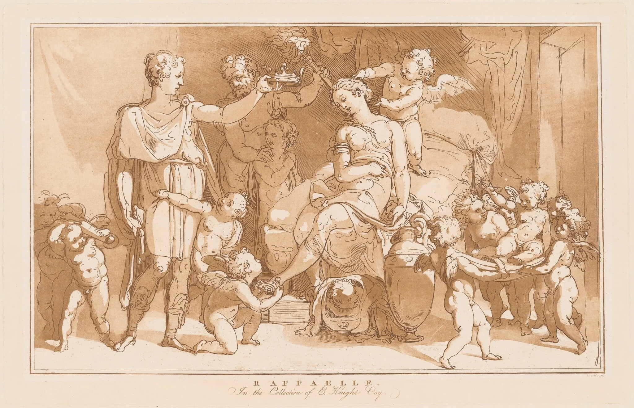 The Marriage of Alexander and Roxana, by Conrad Martin Metz, ink, 1798