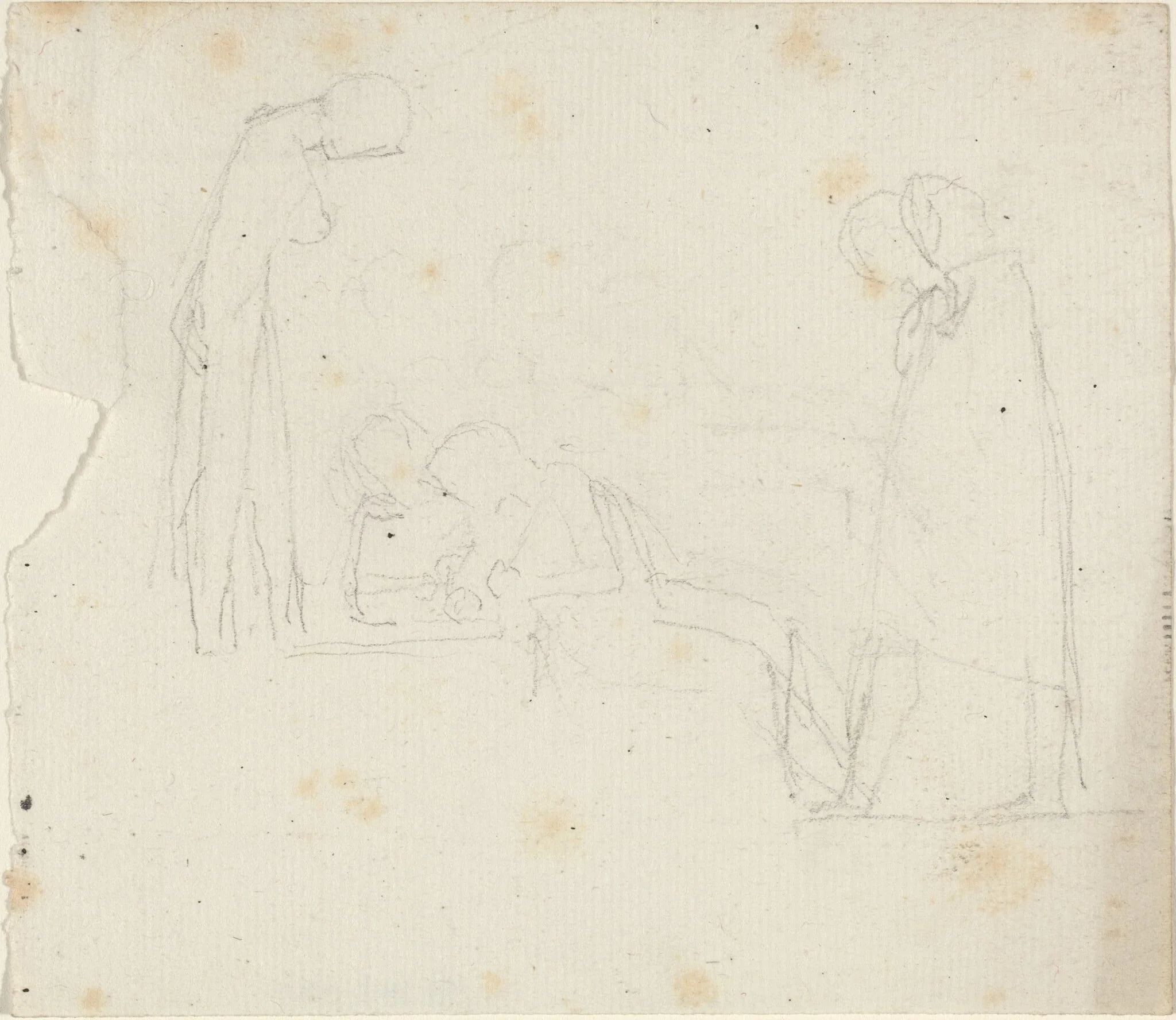 Group of Five Figures, by John Flaxman, graphite, 1790