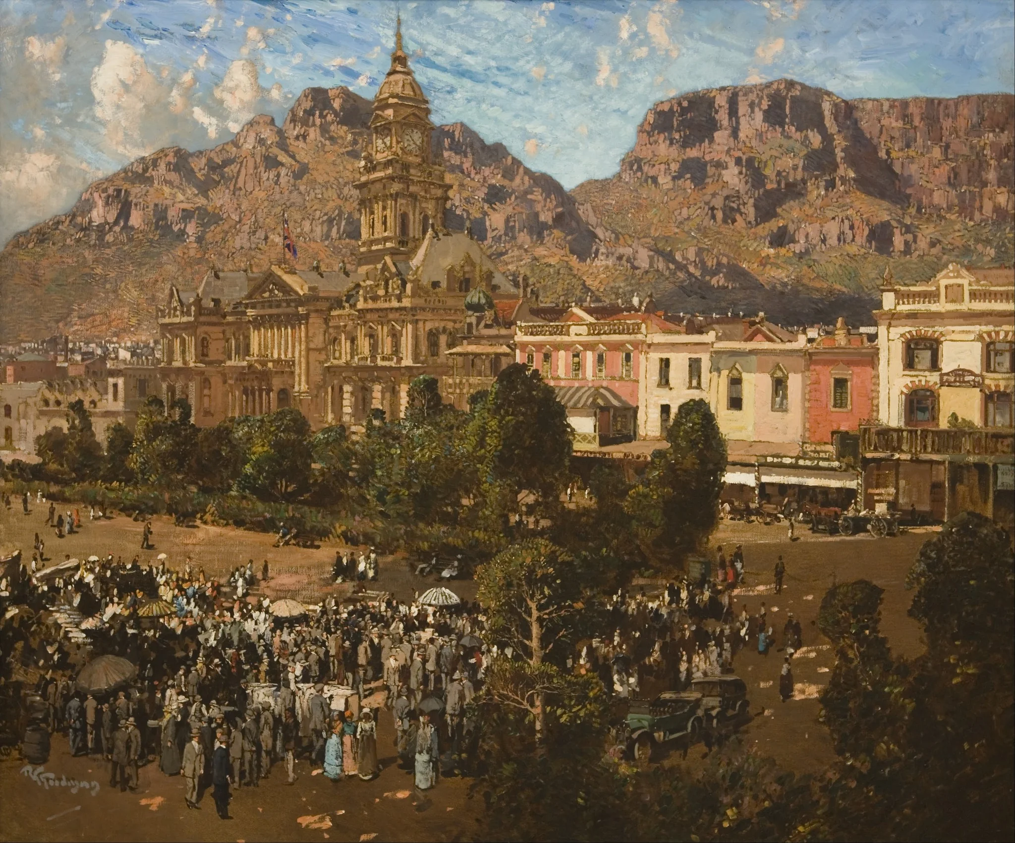 City Hall, Cape Town 1917, by Robert Gwelo Goodman, oil, 1917