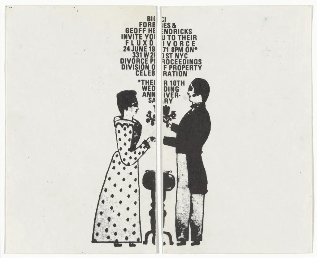Untitled, by Nye Ffarrabas Geoffrey Hendricks, ink, 1971
