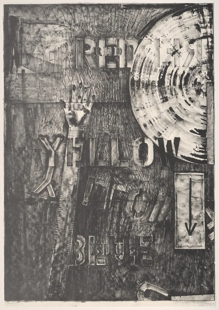 Untitled, by Jasper Johns, ink, 1979