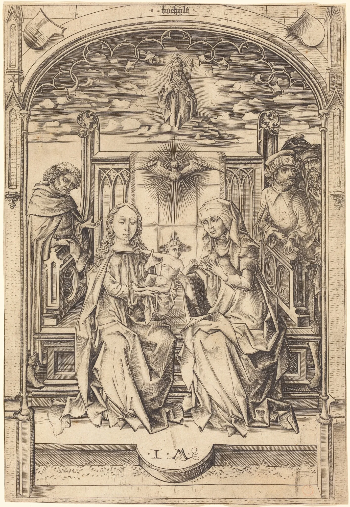The Holy Family, by Israhel van Meckenem, ink, 1478