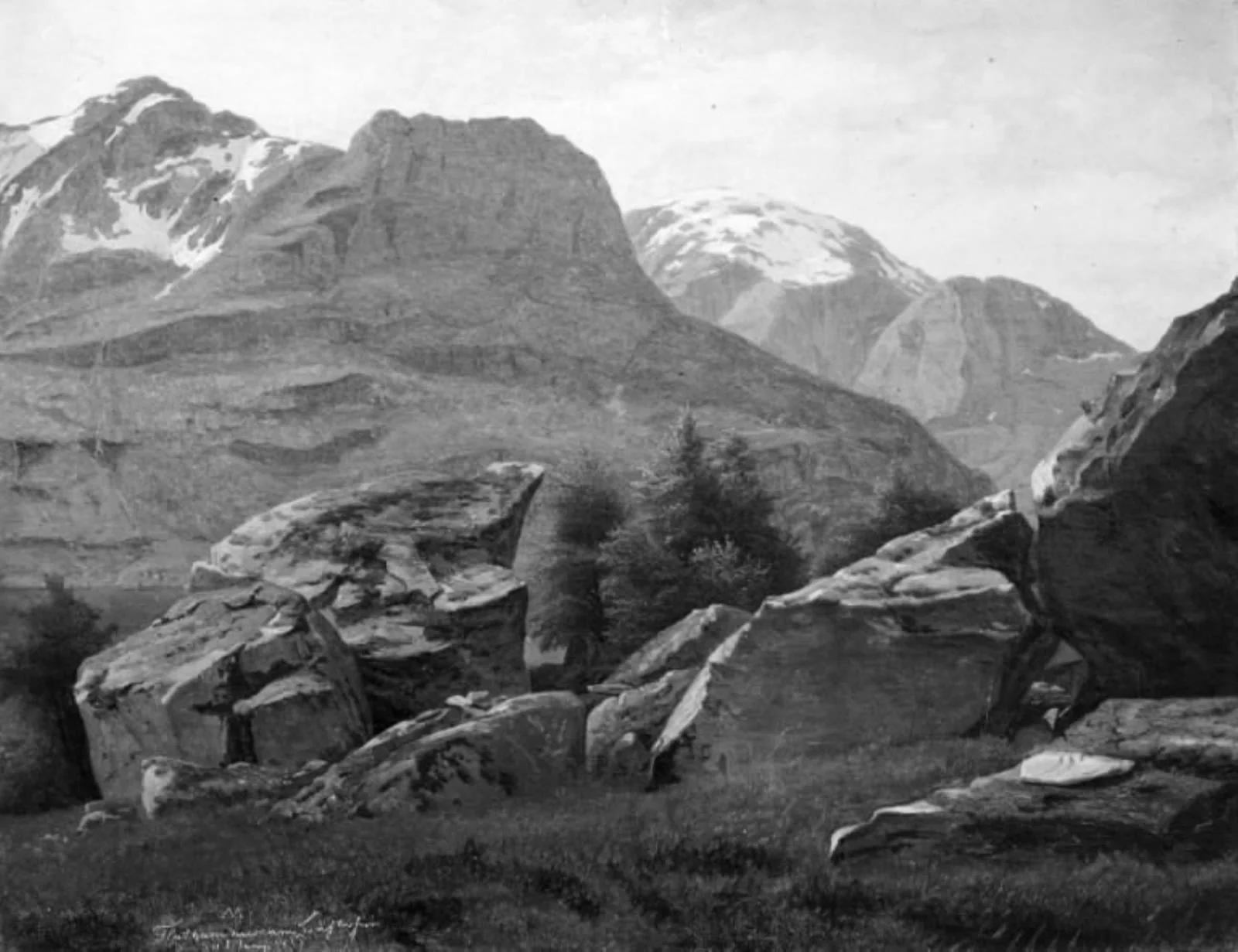 Bjerglandskab, by Unknown, 1833