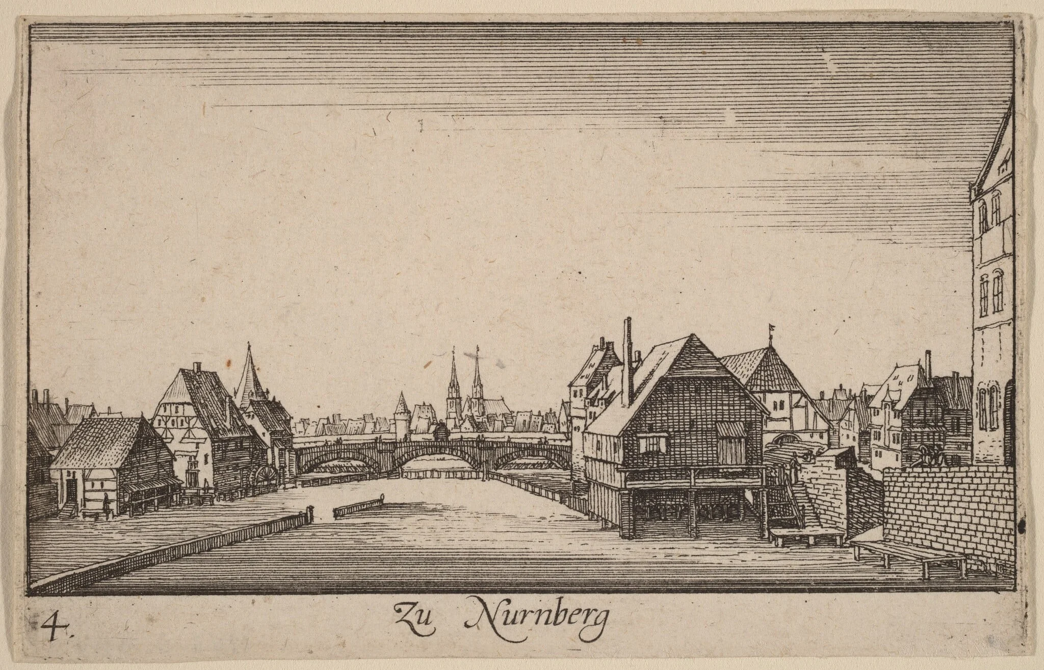 Nuremberg, by Wenceslaus Hollar, ink, 1635