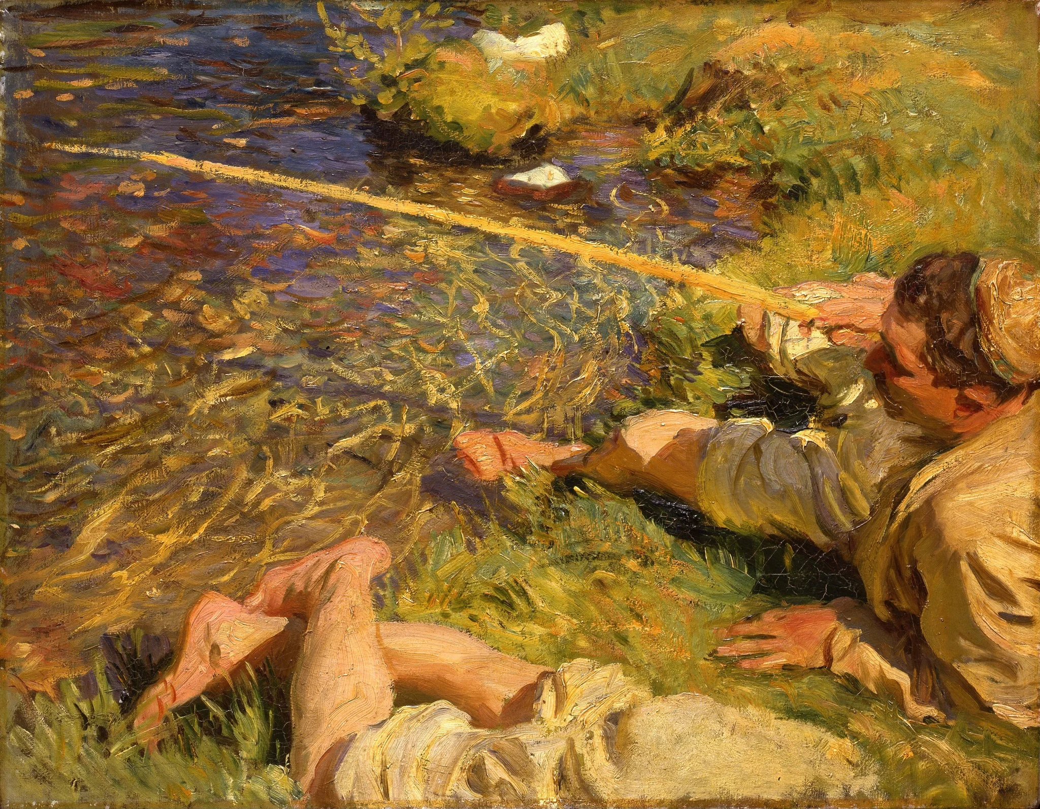 Val d'Aosta: A Man Fishing