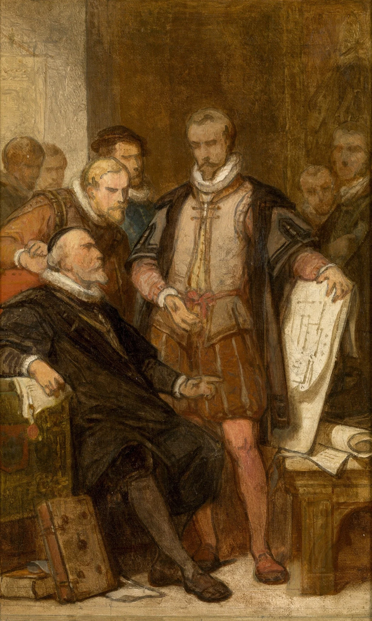 The Architect Cornelis Floris II, by Nicaise De Keyser, oil, 1860