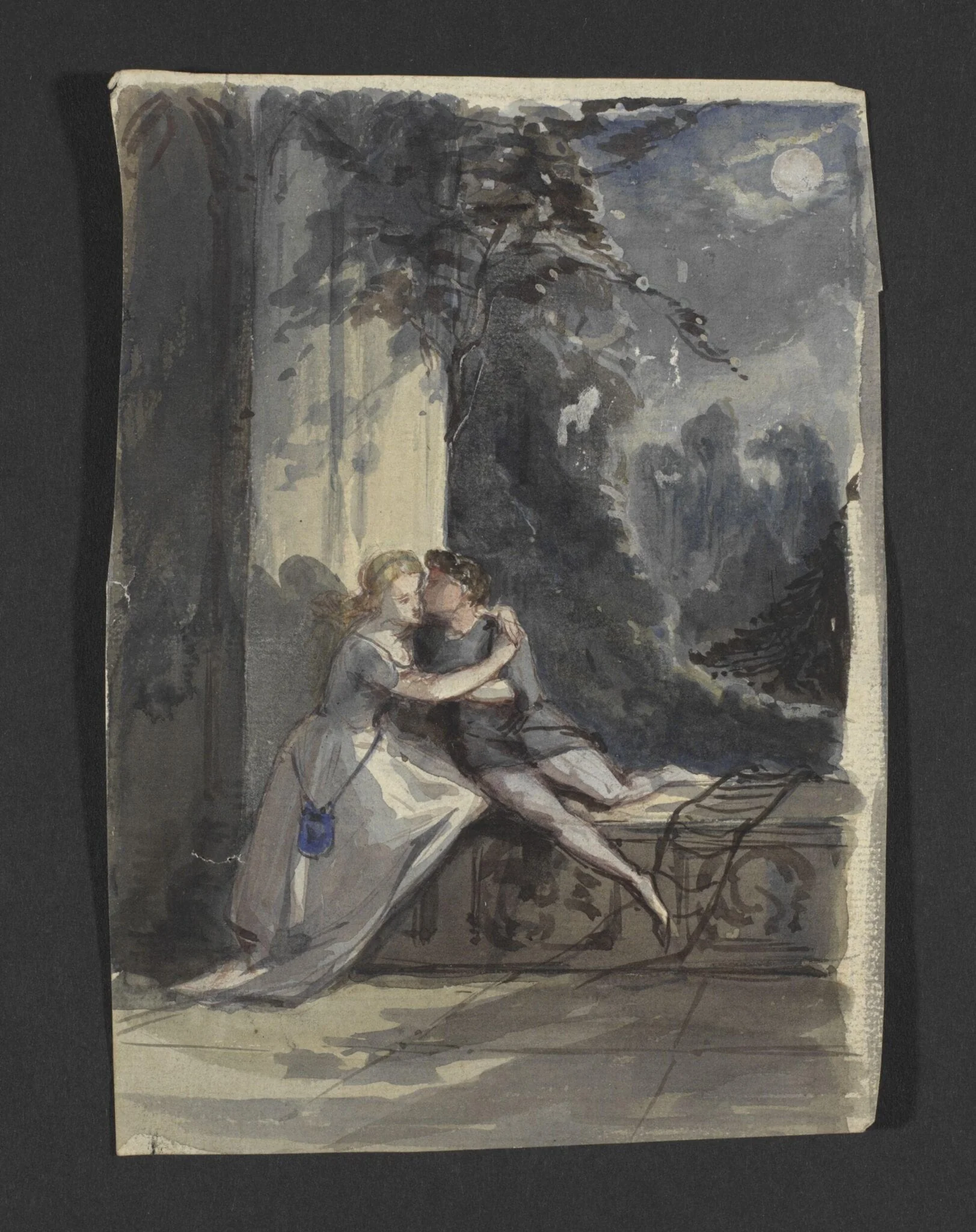 Romeo and Juliet, by Samuel Phillips Jackson, watercolor, 1850