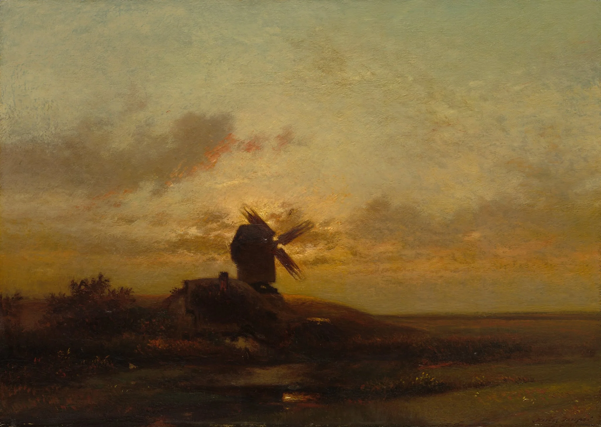 The Windmill, by Jules Dupré, unspecified, 1854