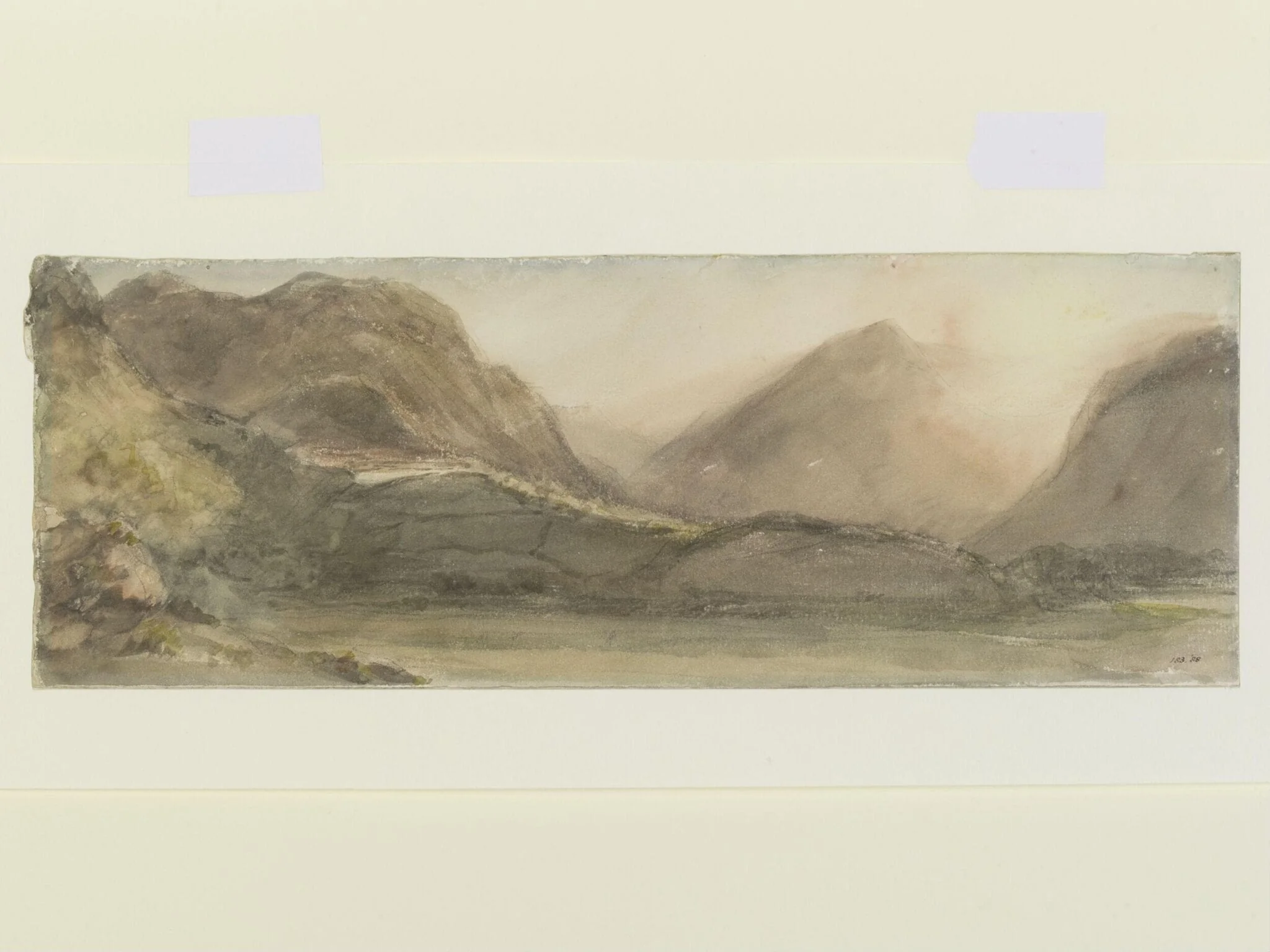 View in Borrowdale., by John Constable, watercolor, 13