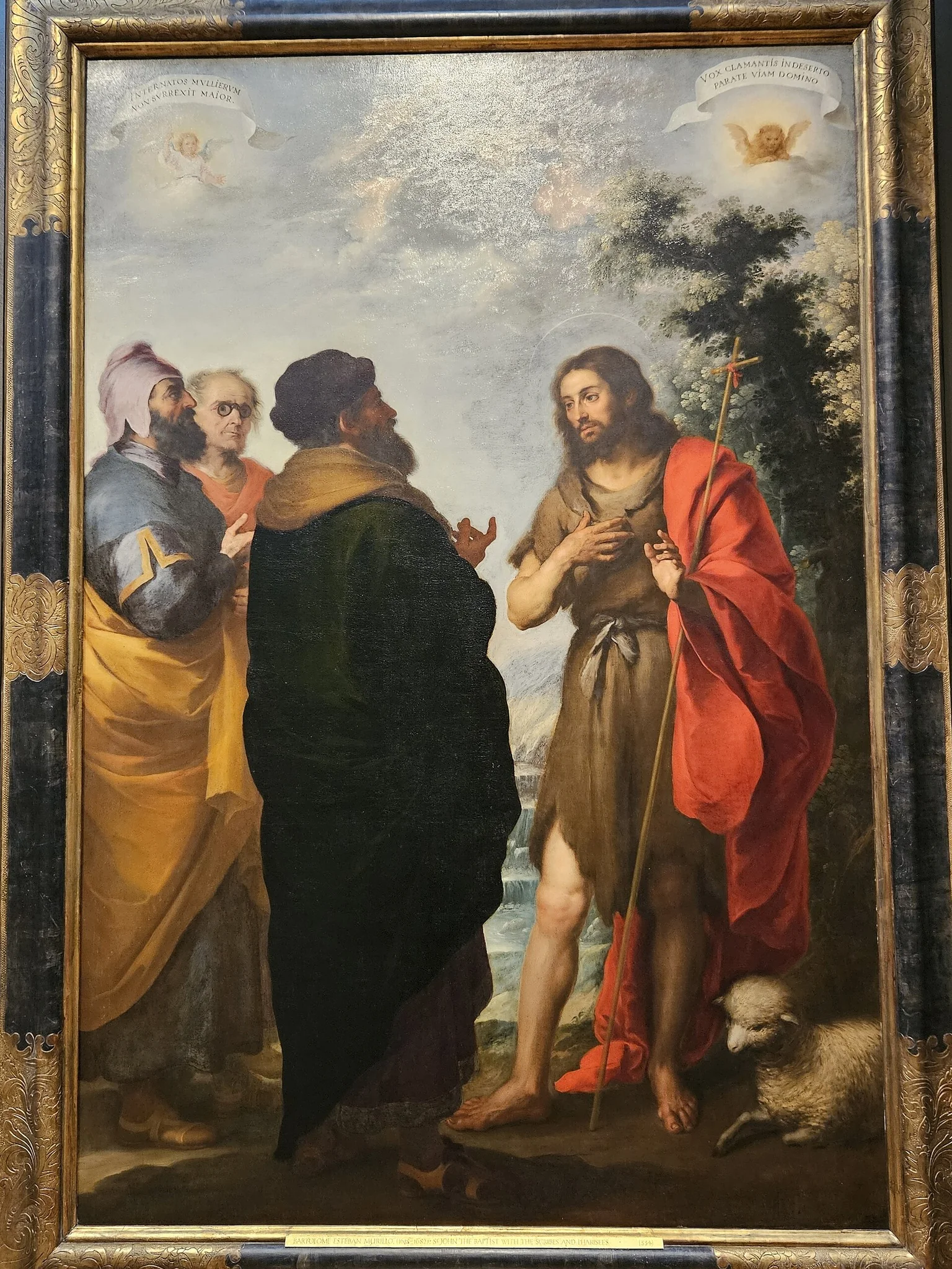 St. John the Baptist with the Scribes and Pharisees, by Bartolomé Esteban Murillo, oil, 1655