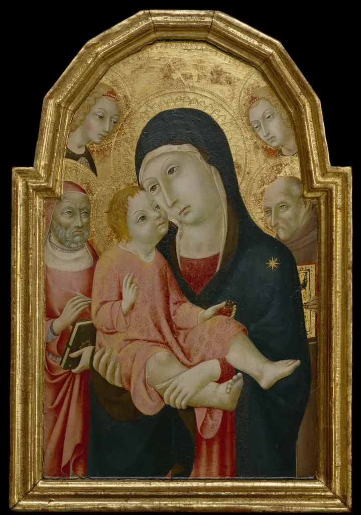 Virgin and Child with Saint Bernardino, Saint Jerome and Two Angels