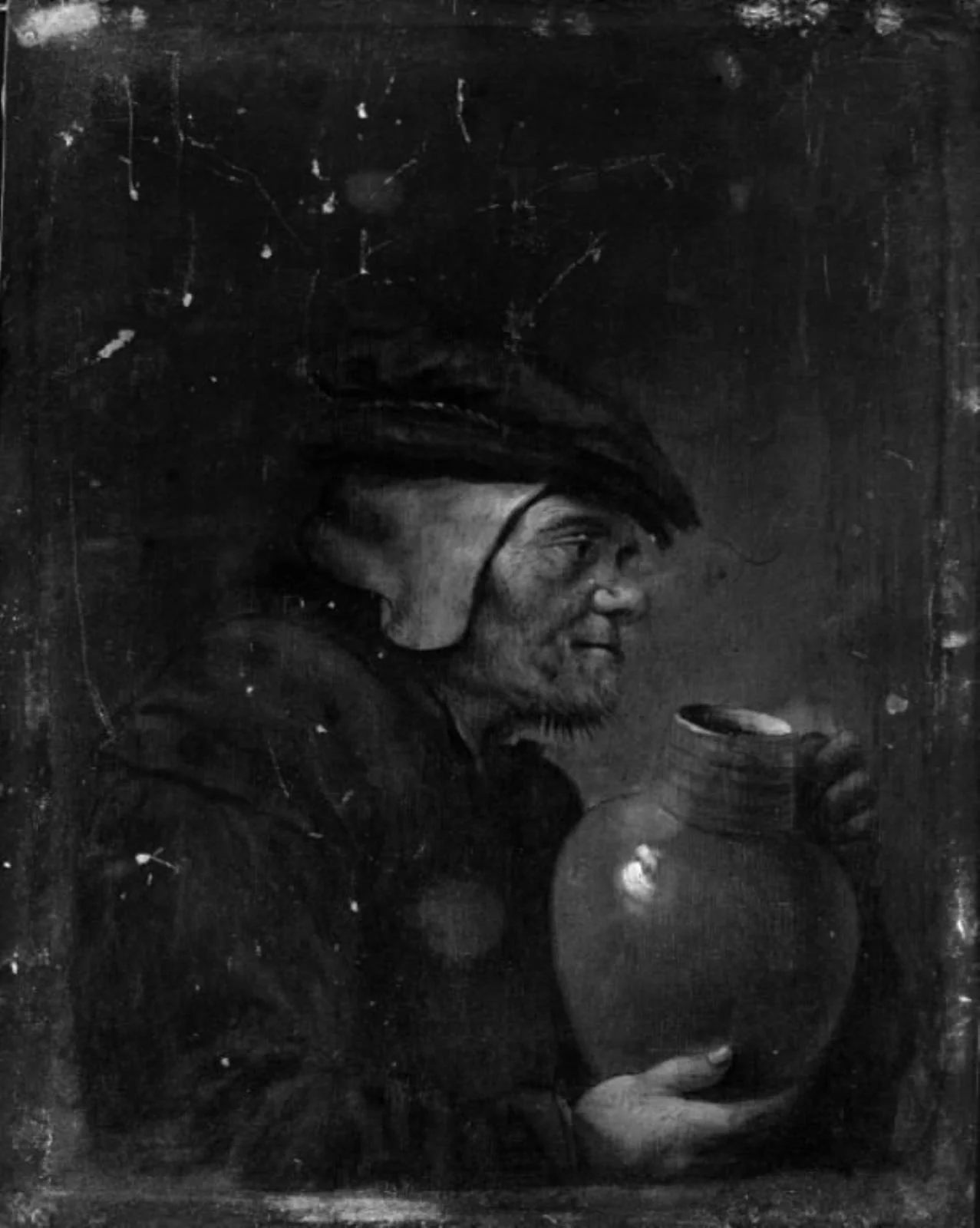 En gammel mand med en krukke, by Unknown, unspecified