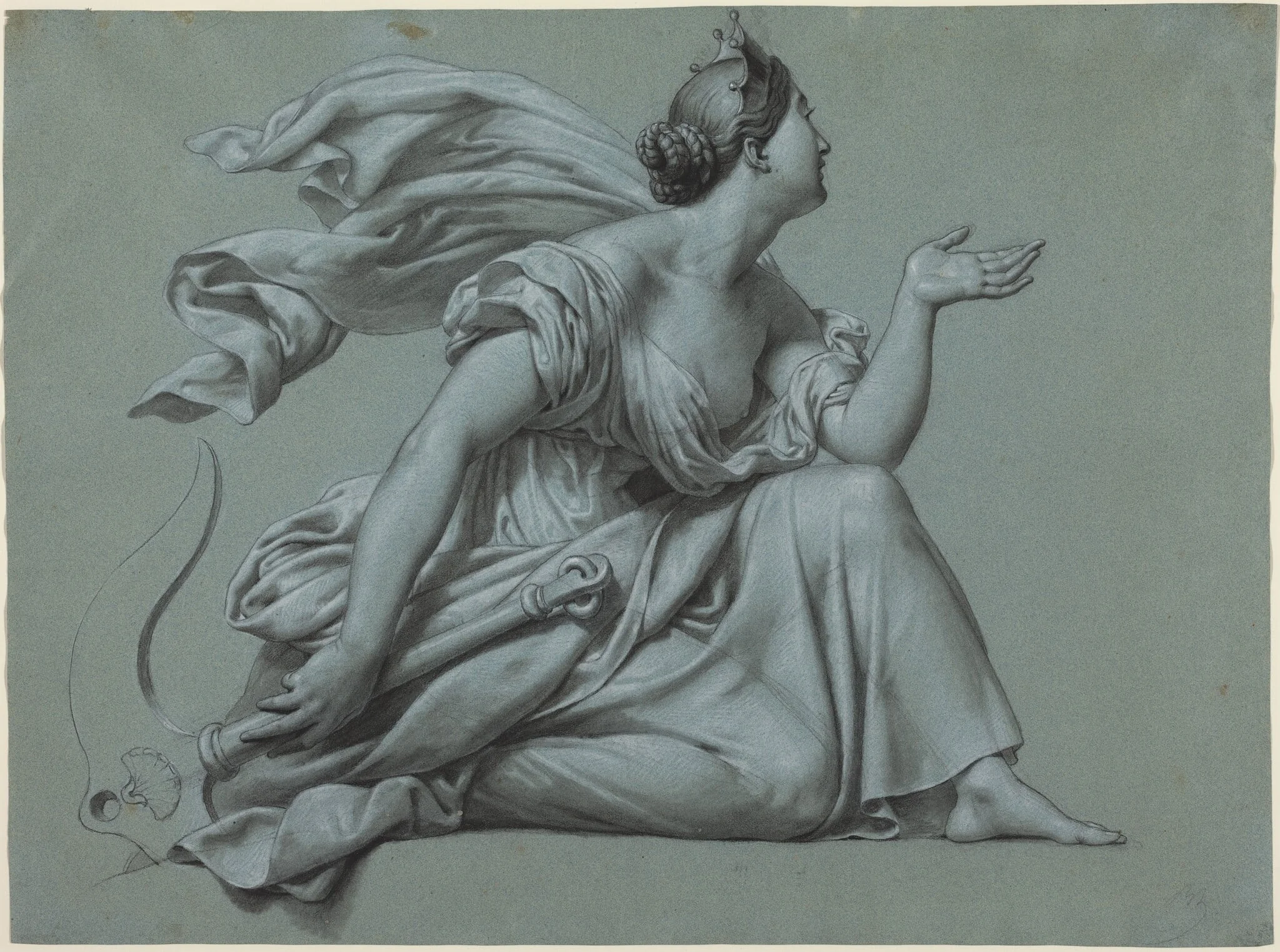 Hope with Her Anchor, by Merry-Joseph Blondel, chalk, 1817