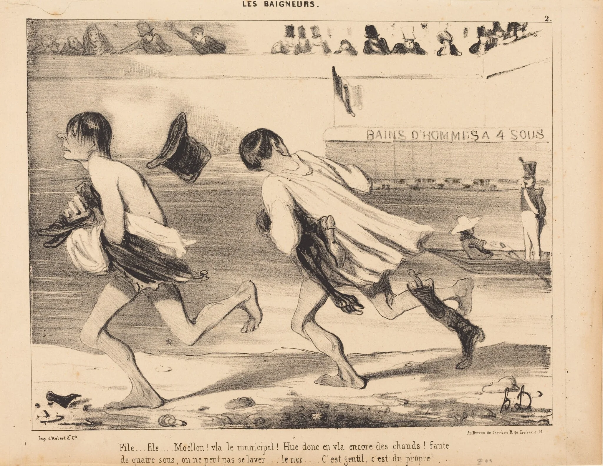 File...Moello! Vla le municipal!, by Honoré Daumier, ink, 1839