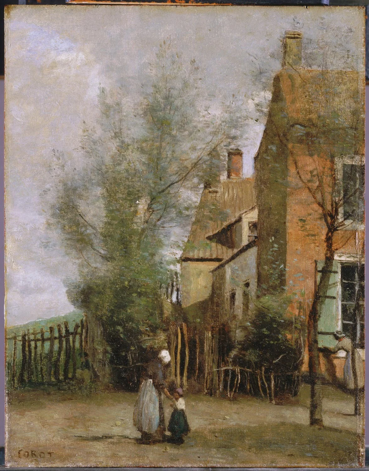 House in the Village of Saint-Martin, near Boulogne-sur-Mer, by Jean Baptiste Camille Corot, unspecified, 1860