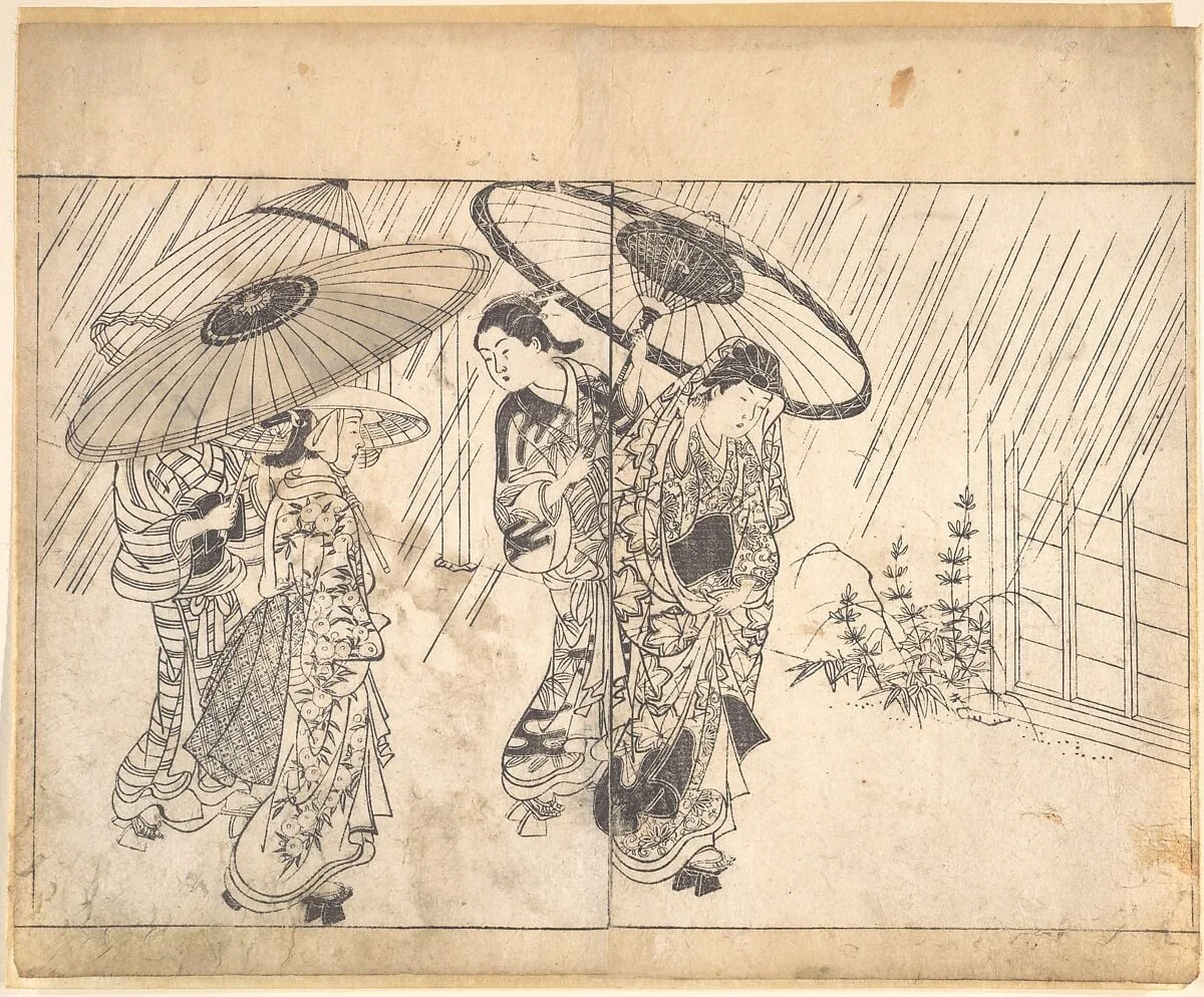 Untitled, by Nishikawa Sukenobu, ink, 1731