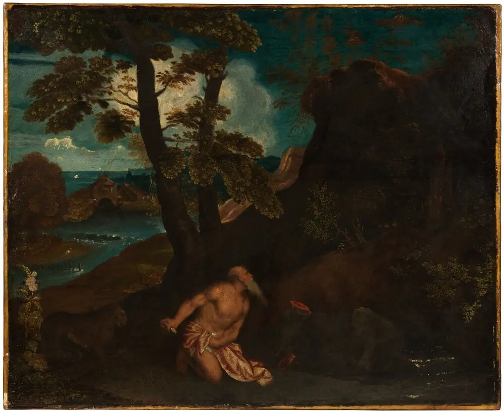 The Penitent St Jerome in the  Moonlight