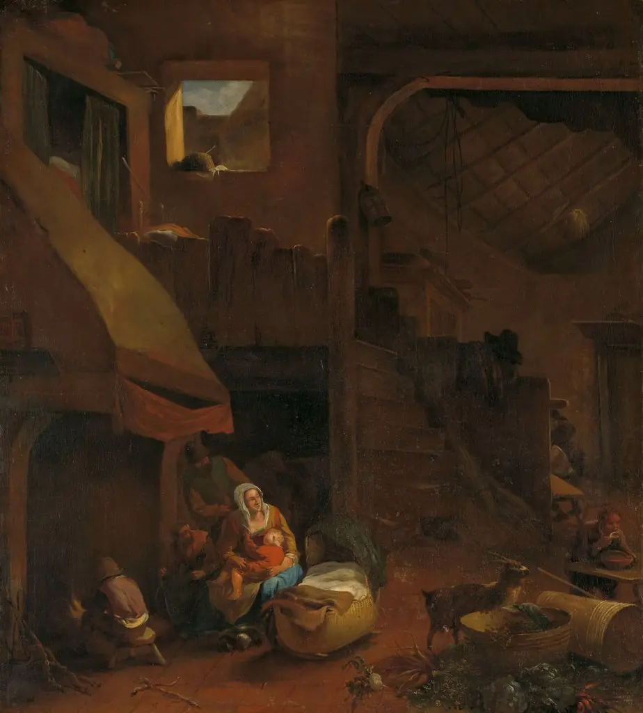 Interior of a peasant hut