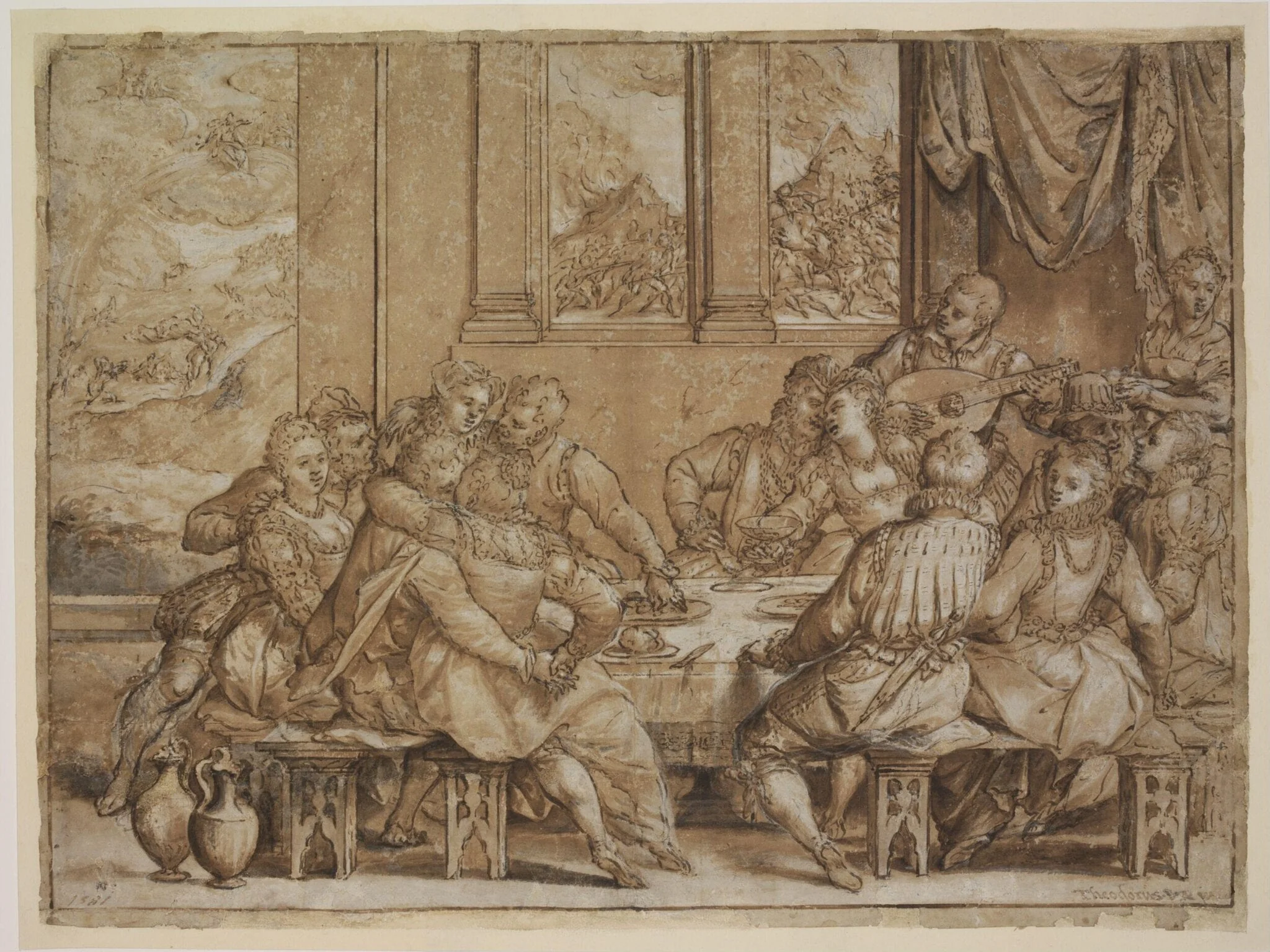 Mankind Feasting and Making Love, Awaiting the Last Judgement (‘the coming of the son of man’) (Matthew 24:37–42)