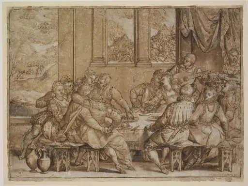 Mankind Feasting and Making Love, Awaiting the Last Judgement (‘the coming of the son of man’) (Matthew 24:37–42)
