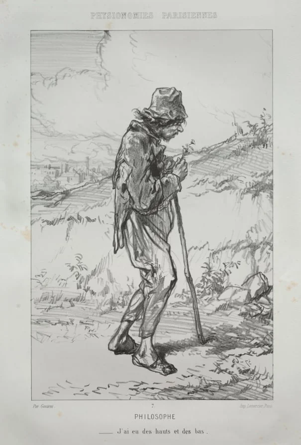 Philosophe, by Paul Gavarni, 1857