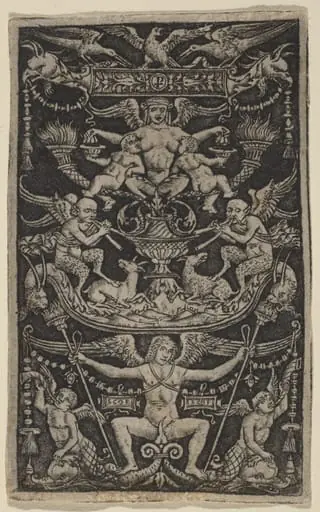 Panel of Ornament with a Satyress Feeding Two Children