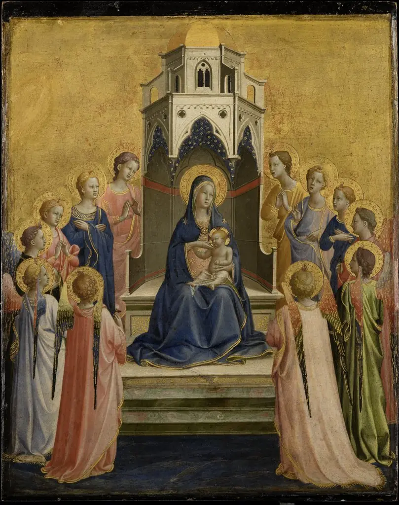Madonna and Child Enthroned and Twelve Angels