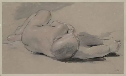 Study for the baby in 'The Peep 'O Day Boy'