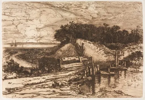 Gardiner's Bay, Long Island, seen from Fresh Pond