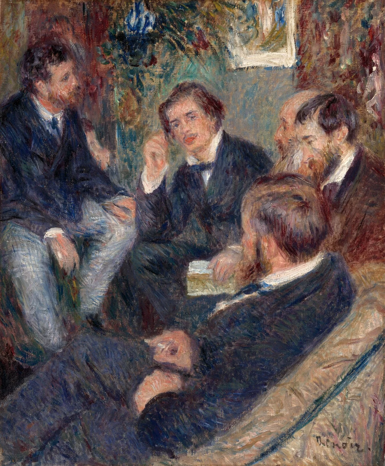 At Renoir's Home, rue St. Georges, by Auguste Renoir, oil, 1888