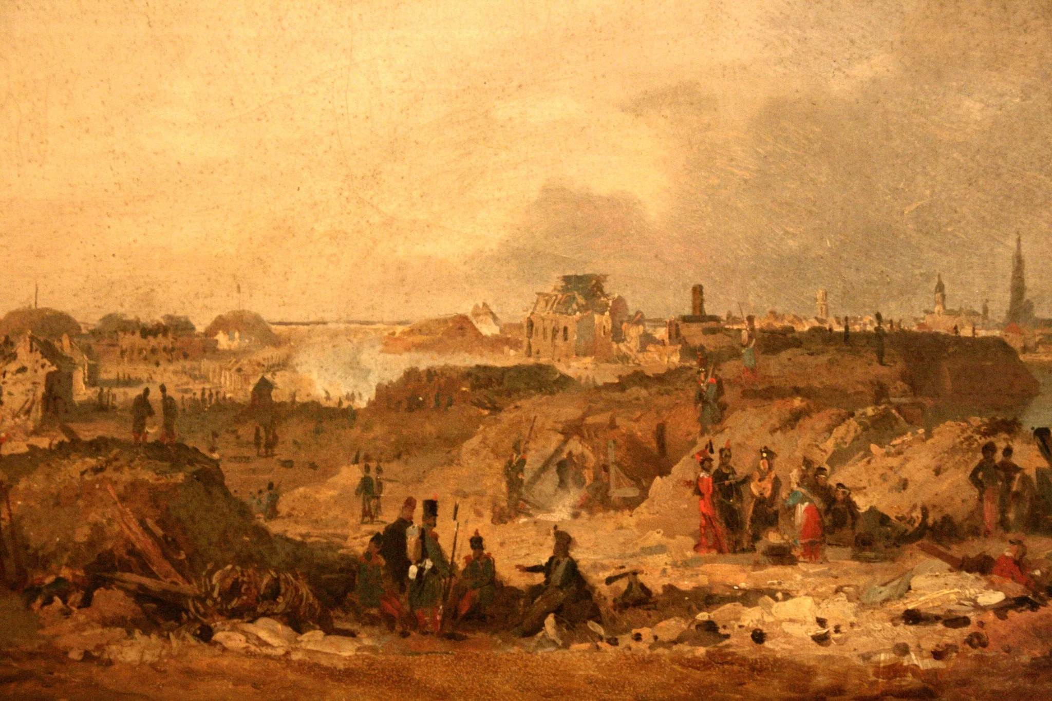 Sight of the citadelle of Antwerp after the bombardement of 1832
