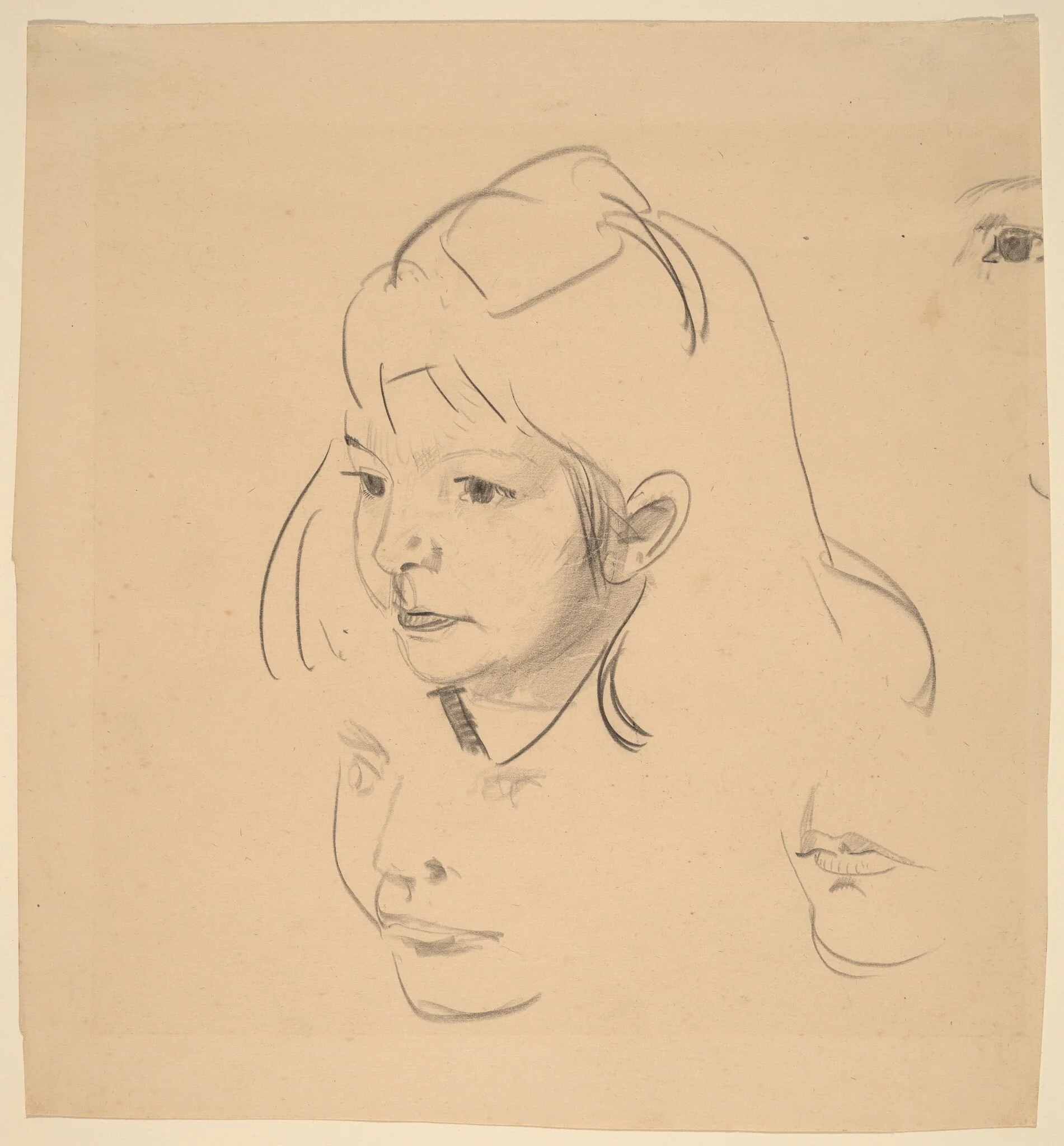 Studies of Jean, by George Bellows, graphite, 1920