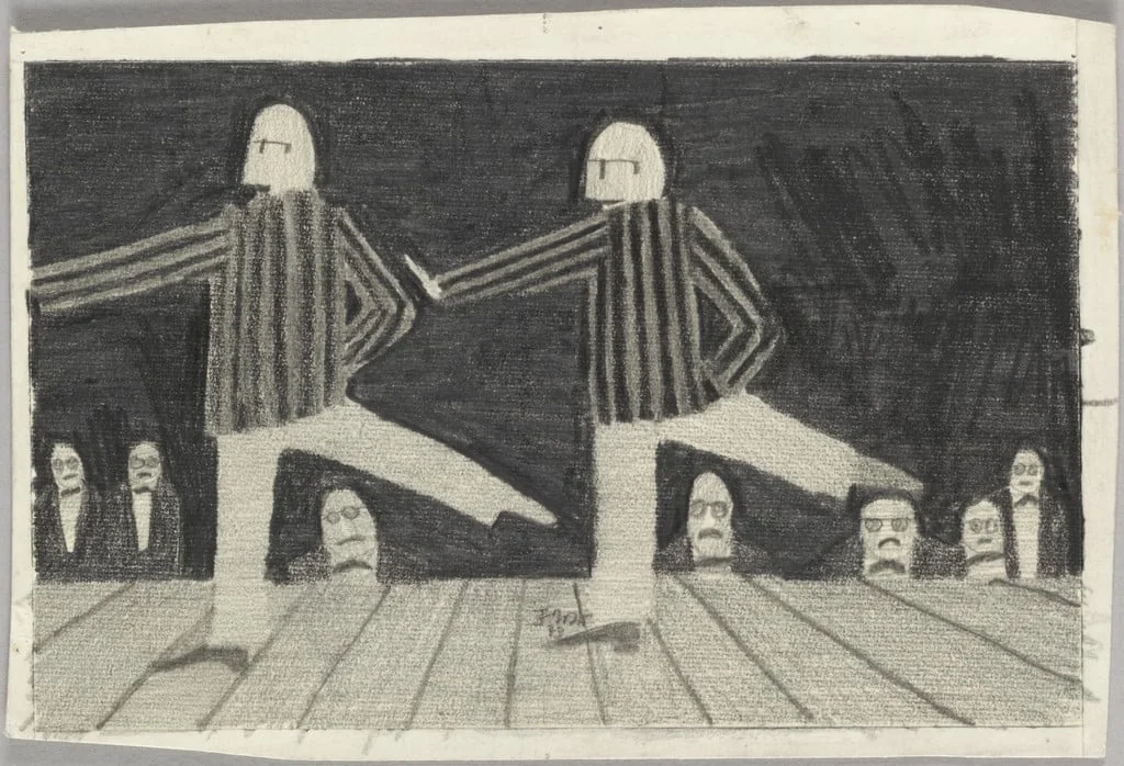 Untitled, by Franz West, graphite, 1973