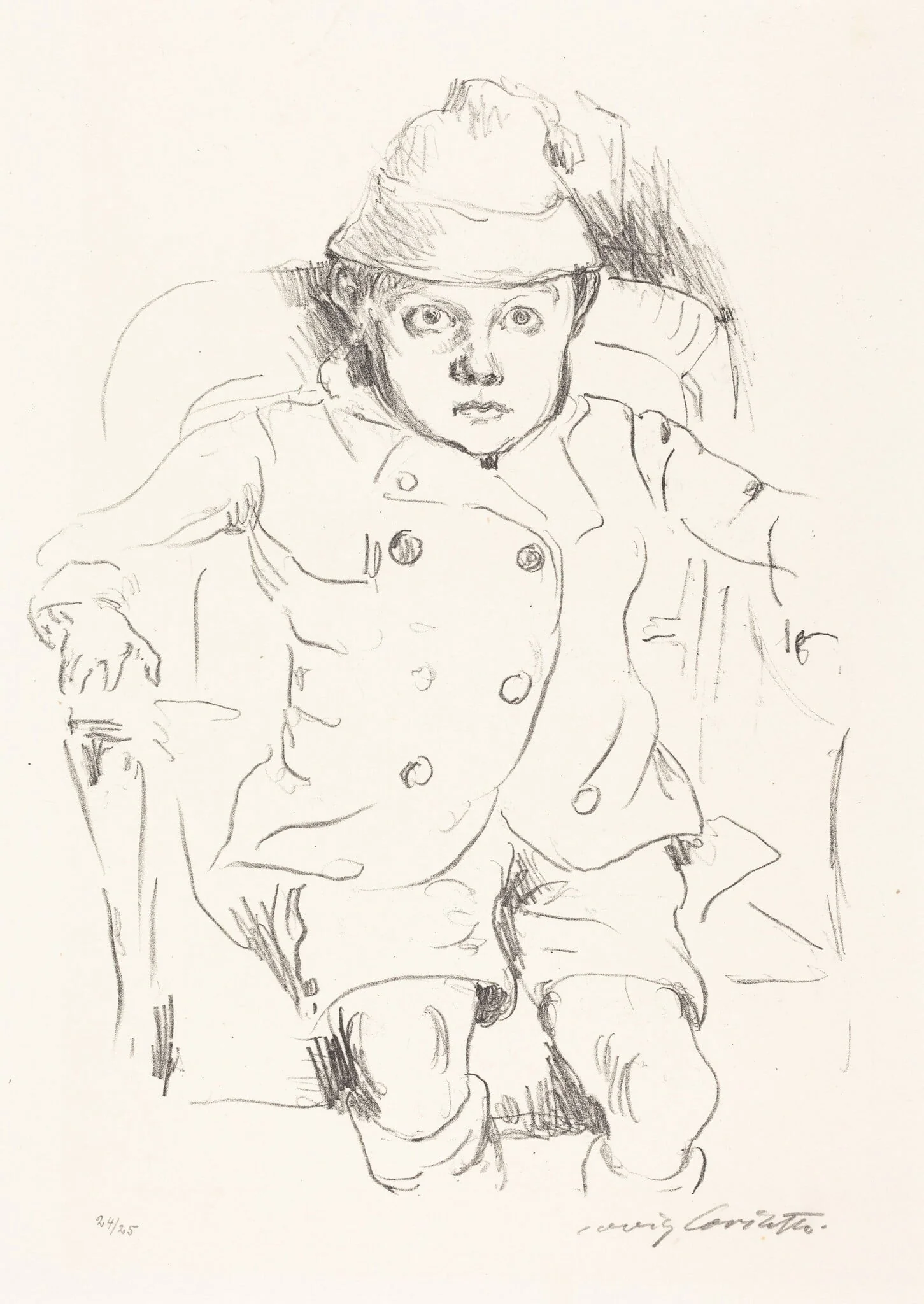 Thomas Corinth, by Lovis Corinth, ink, 1913