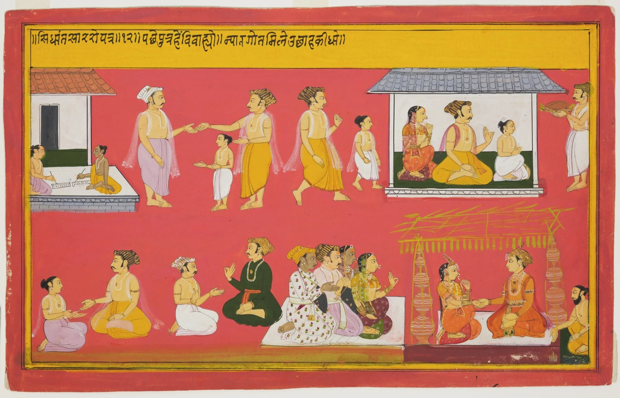 Gods and Brahmins Worshipping Durga, from the Bhagavata Purana (3 of 3)