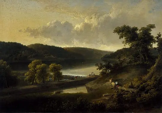 A View of the Flat Rock on the Schuylkill, near Philadelphia