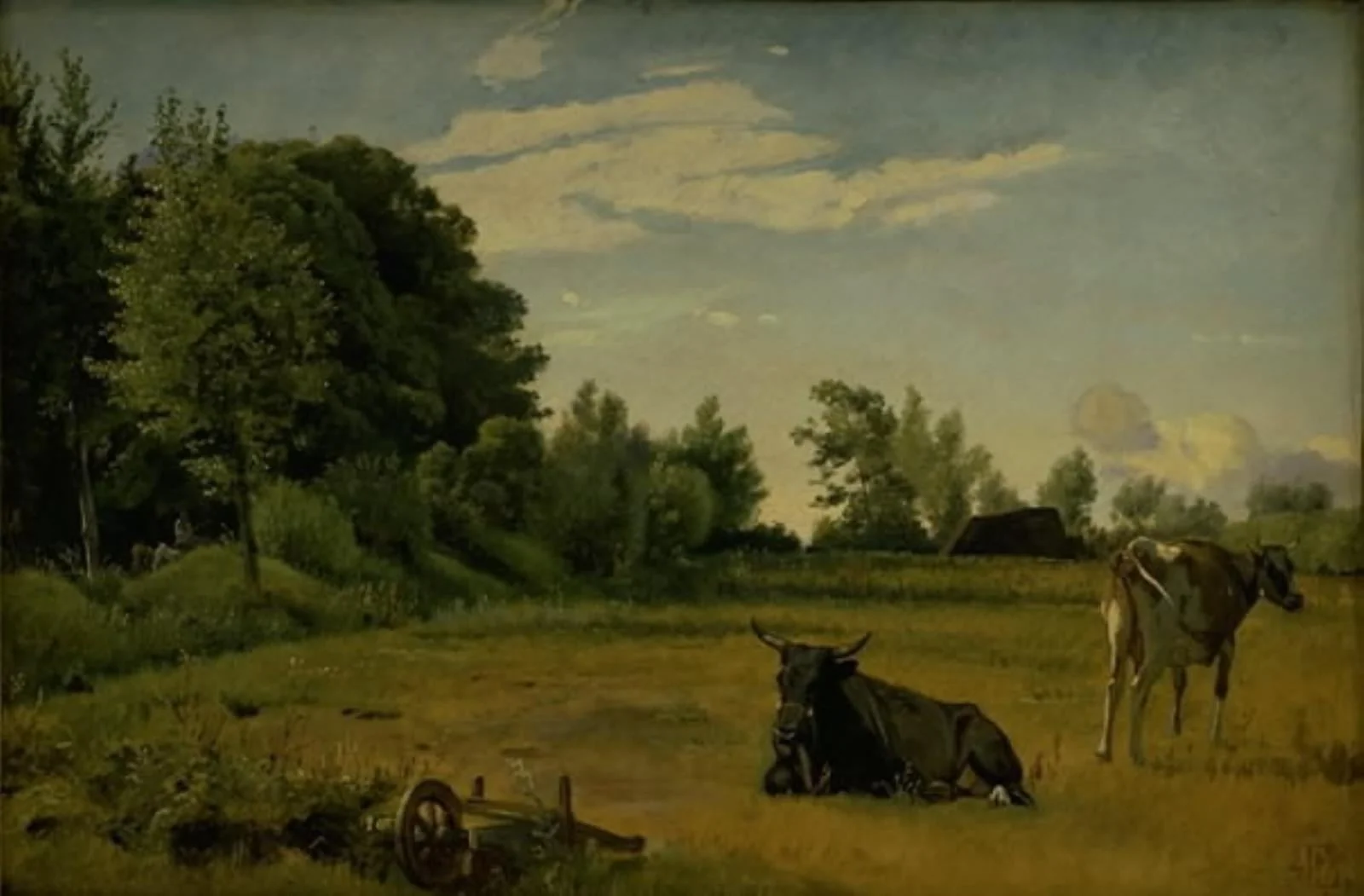 Two Cows in as Field near Vognserup Manor, Zealand