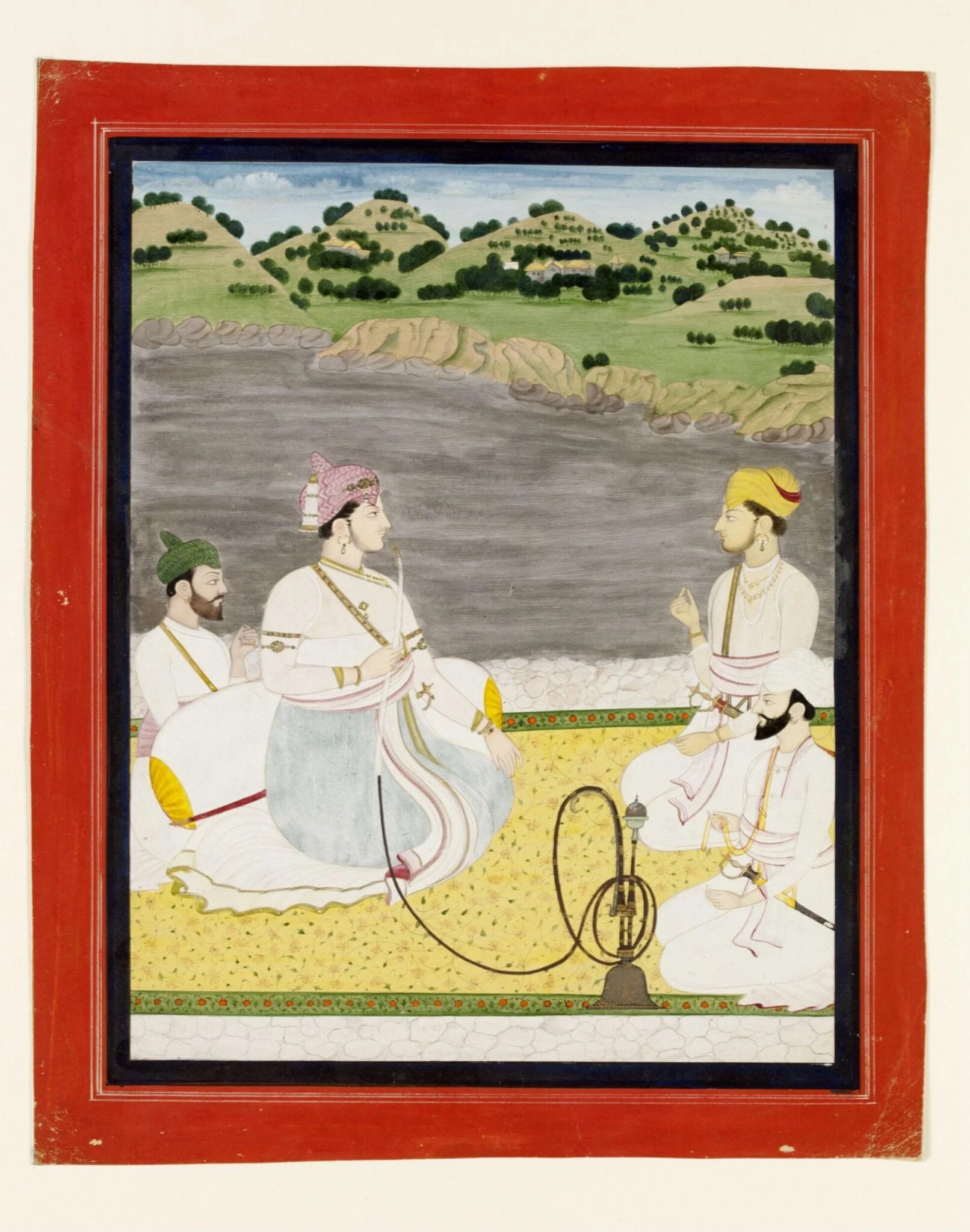Raja Sansar Chand and Fateh Chand, by Unknown, paint, 1786